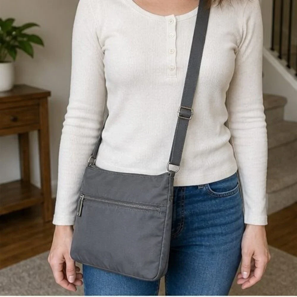 Sand Nylon Crossbody Bag